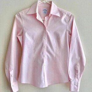 Brooks Brothers 346 Pink Women’s Button Down Shirt, 0P